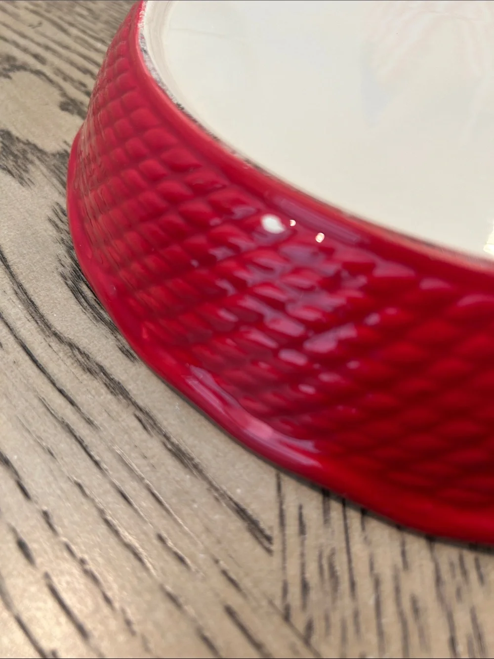 Cherry Pie Ceramic Pie Plate - Navy Blue and Red Star Rim